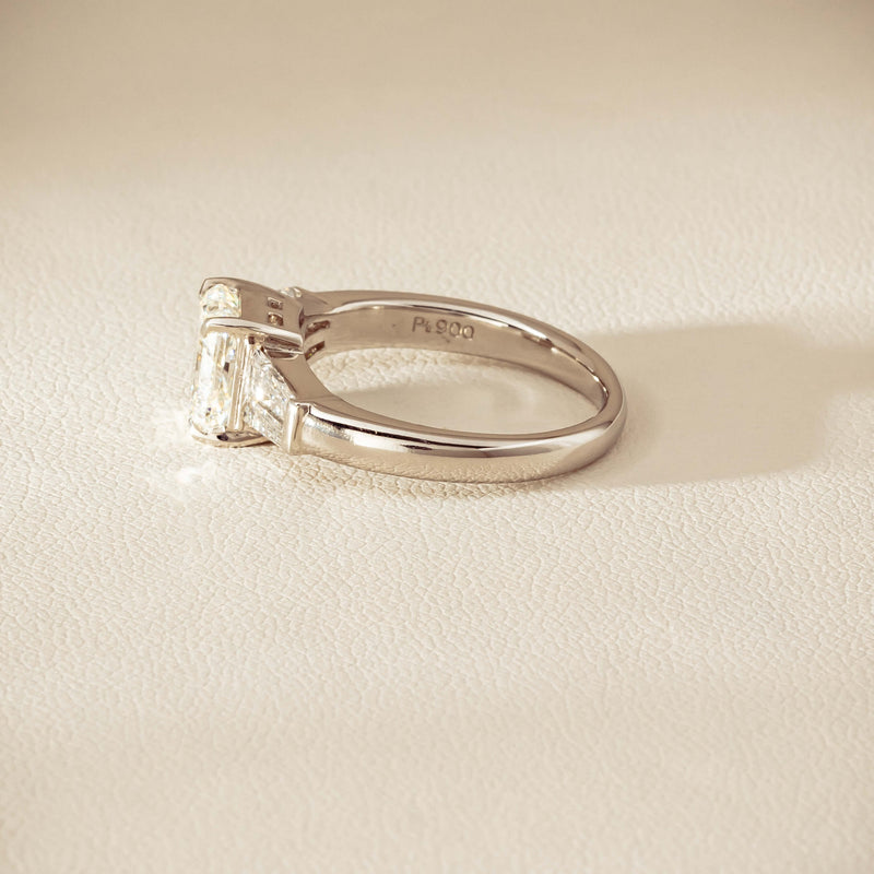 Deja Vu Platinum 1.60ct Radiant-Cut Diamond Ring - Ring - Walker & Hall