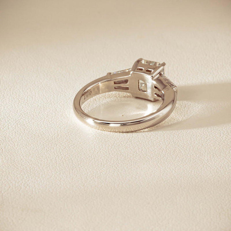 Deja Vu Platinum 1.60ct Radiant-Cut Diamond Ring - Ring - Walker & Hall
