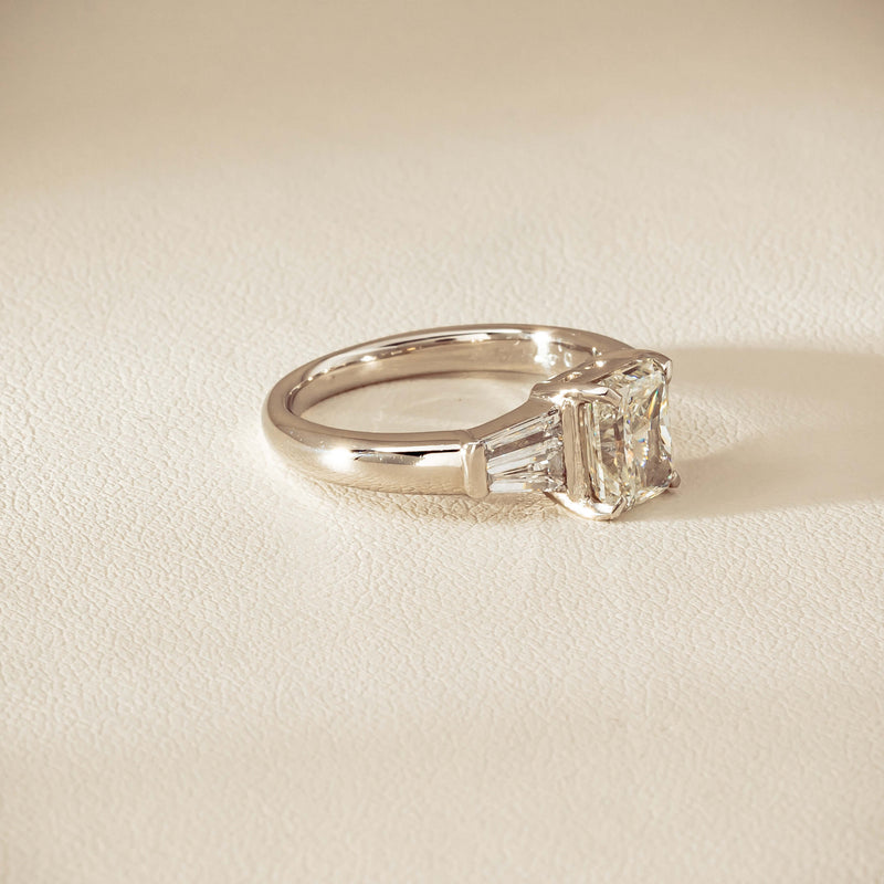 Deja Vu Platinum 1.60ct Radiant-Cut Diamond Ring - Ring - Walker & Hall