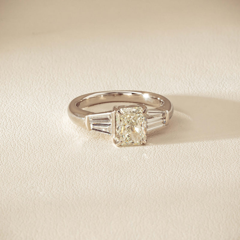 Deja Vu Platinum 1.60ct Radiant-Cut Diamond Ring - Ring - Walker & Hall
