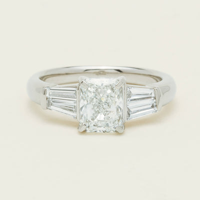 Deja Vu Platinum 1.60ct Radiant-Cut Diamond Ring - Ring - Walker & Hall