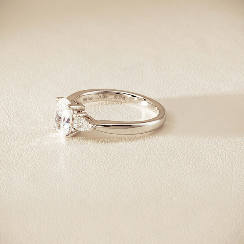 18ct White Gold 1.00ct Oval Diamond Ayla Ring - Ring - Walker & Hall