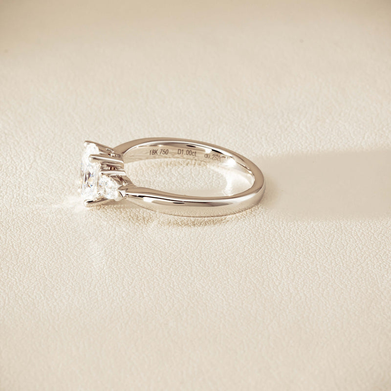 18ct White Gold 1.00ct Oval Diamond Ayla Ring - Ring - Walker & Hall
