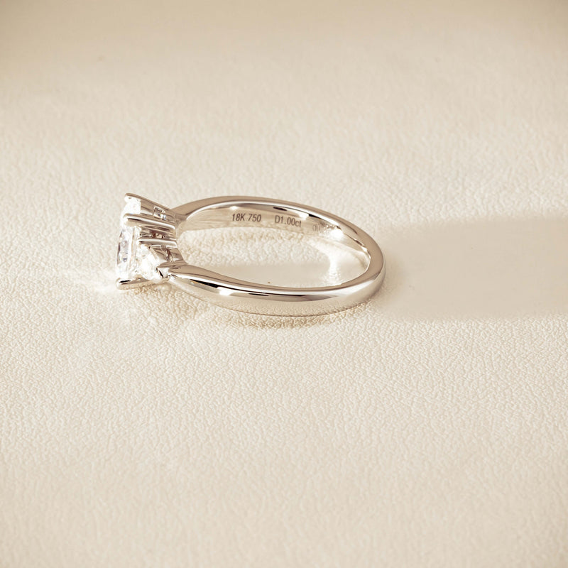18ct White Gold 1.00ct Oval Diamond Ayla Ring - Ring - Walker & Hall
