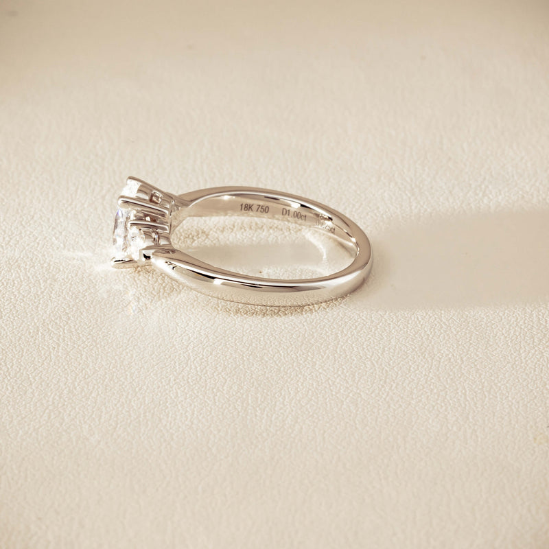 18ct White Gold 1.00ct Oval Diamond Ayla Ring - Ring - Walker & Hall