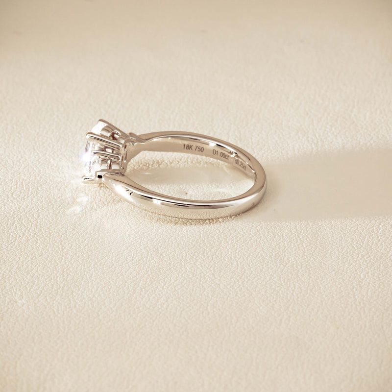 18ct White Gold 1.00ct Oval Diamond Ayla Ring - Ring - Walker & Hall