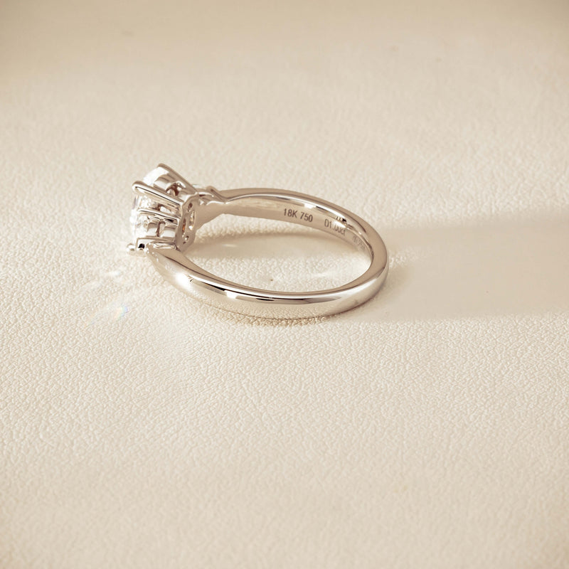 18ct White Gold 1.00ct Oval Diamond Ayla Ring - Ring - Walker & Hall