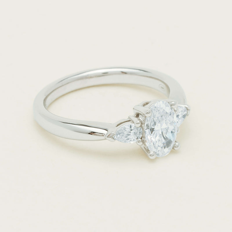 18ct White Gold 1.00ct Oval Diamond Ayla Ring - Ring - Walker & Hall