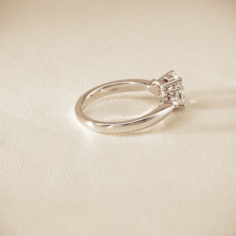 18ct White Gold 1.00ct Oval Diamond Ayla Ring - Ring - Walker & Hall