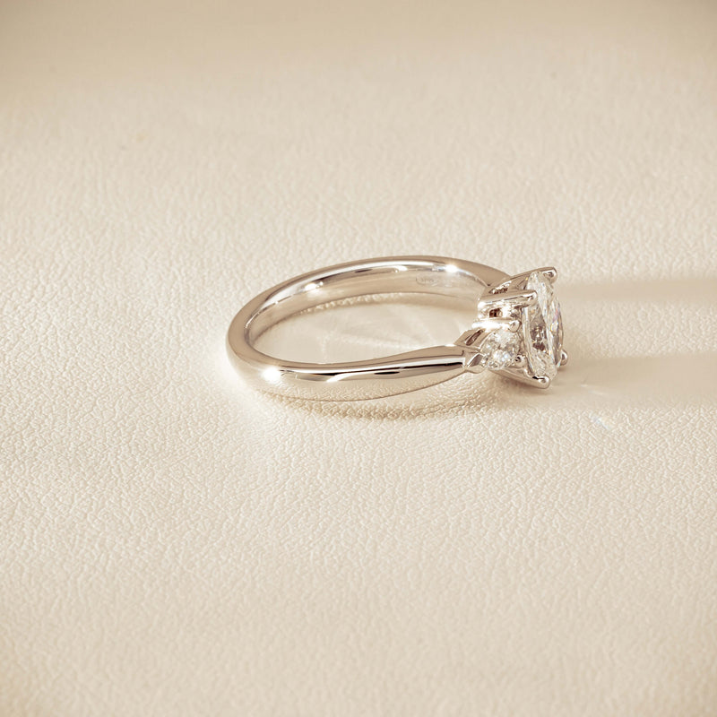18ct White Gold 1.00ct Oval Diamond Ayla Ring - Ring - Walker & Hall