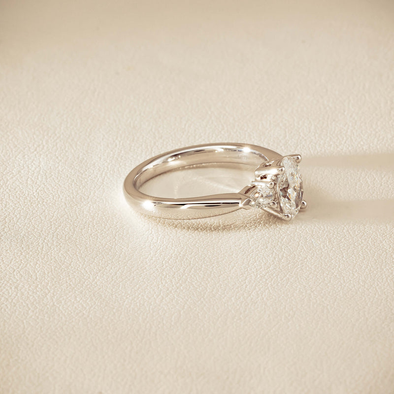 18ct White Gold 1.00ct Oval Diamond Ayla Ring - Ring - Walker & Hall
