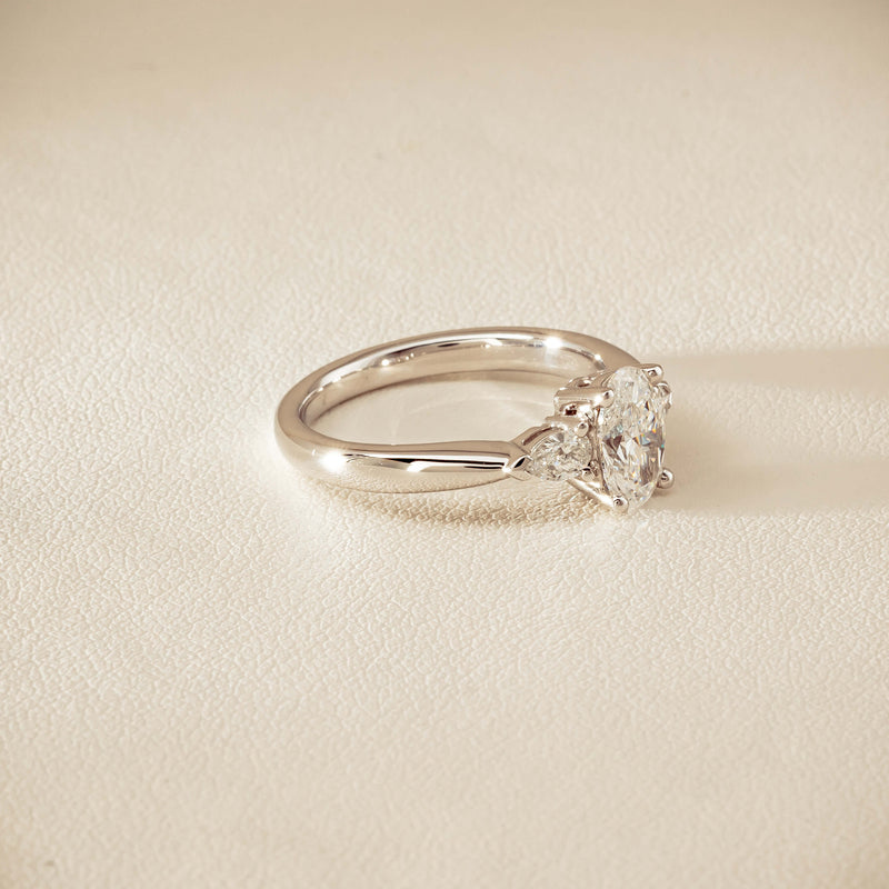 18ct White Gold 1.00ct Oval Diamond Ayla Ring - Ring - Walker & Hall