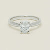 18ct White Gold 1.00ct Oval Diamond Venetian Ring - Ring - Walker & Hall