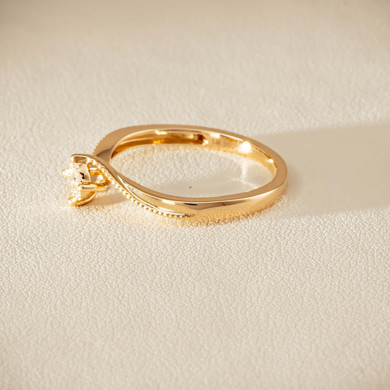 14ct Yellow Gold Diamond Tango Ring - Ring - Walker & Hall