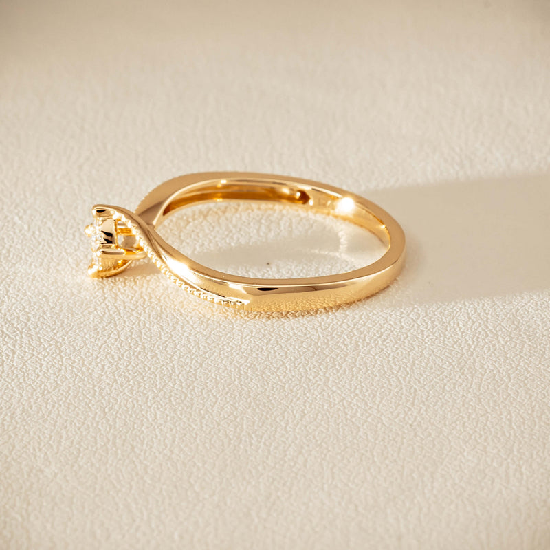 14ct Yellow Gold Diamond Tango Ring - Ring - Walker & Hall
