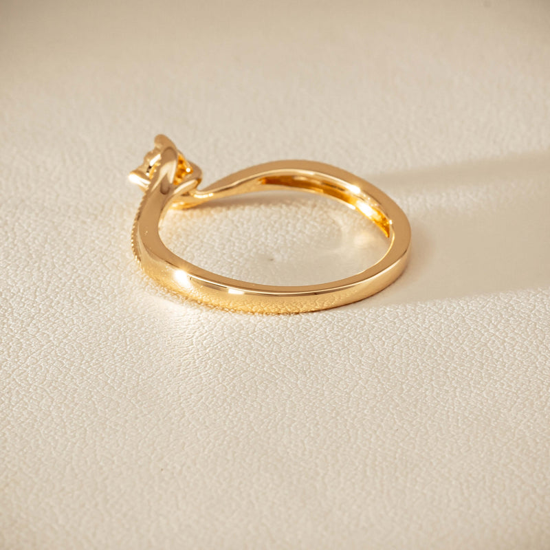 14ct Yellow Gold Diamond Tango Ring - Ring - Walker & Hall
