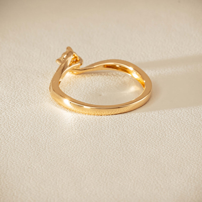 14ct Yellow Gold Diamond Tango Ring - Ring - Walker & Hall