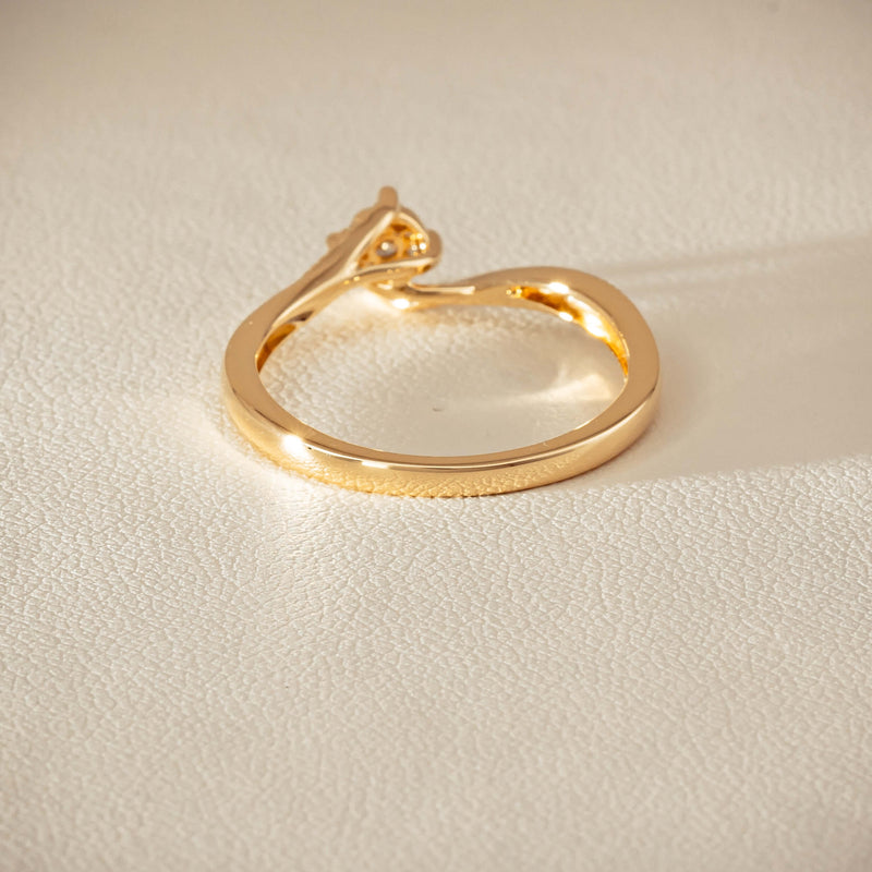 14ct Yellow Gold Diamond Tango Ring - Ring - Walker & Hall