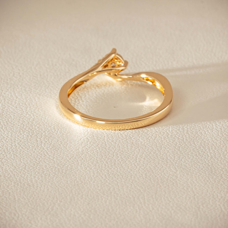 14ct Yellow Gold Diamond Tango Ring - Ring - Walker & Hall