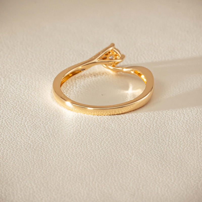 14ct Yellow Gold Diamond Tango Ring - Ring - Walker & Hall
