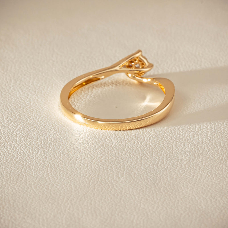 14ct Yellow Gold Diamond Tango Ring - Ring - Walker & Hall