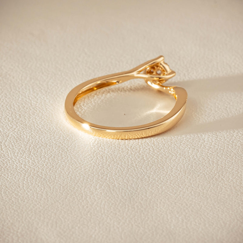 14ct Yellow Gold Diamond Tango Ring - Ring - Walker & Hall