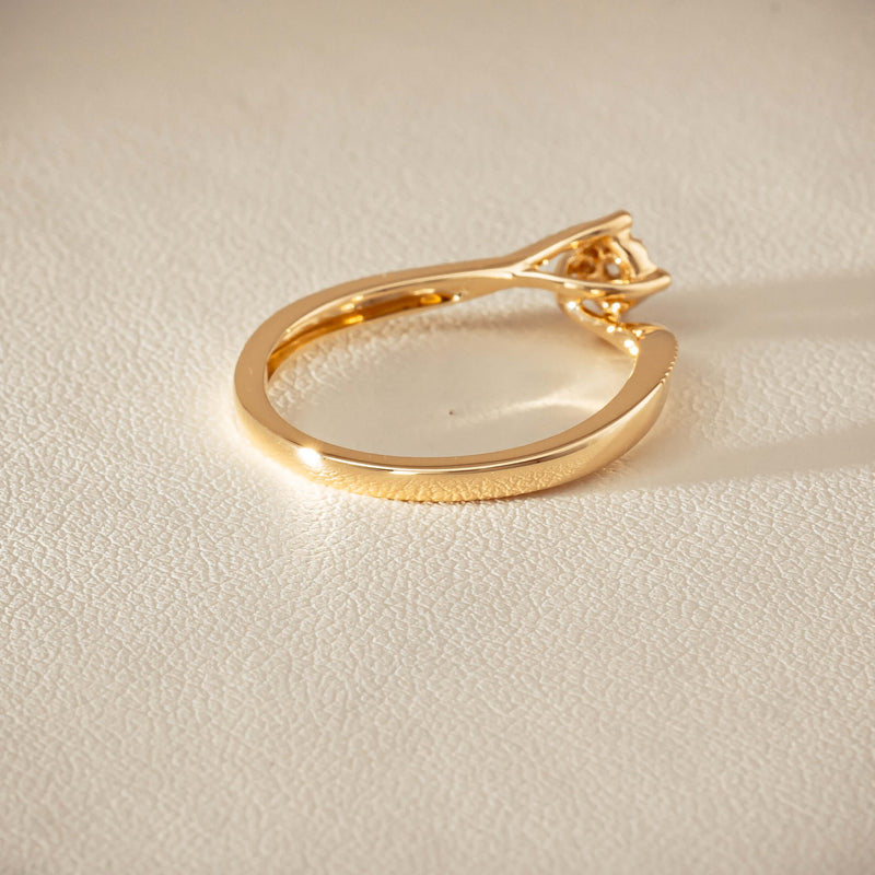 14ct Yellow Gold Diamond Tango Ring - Ring - Walker & Hall