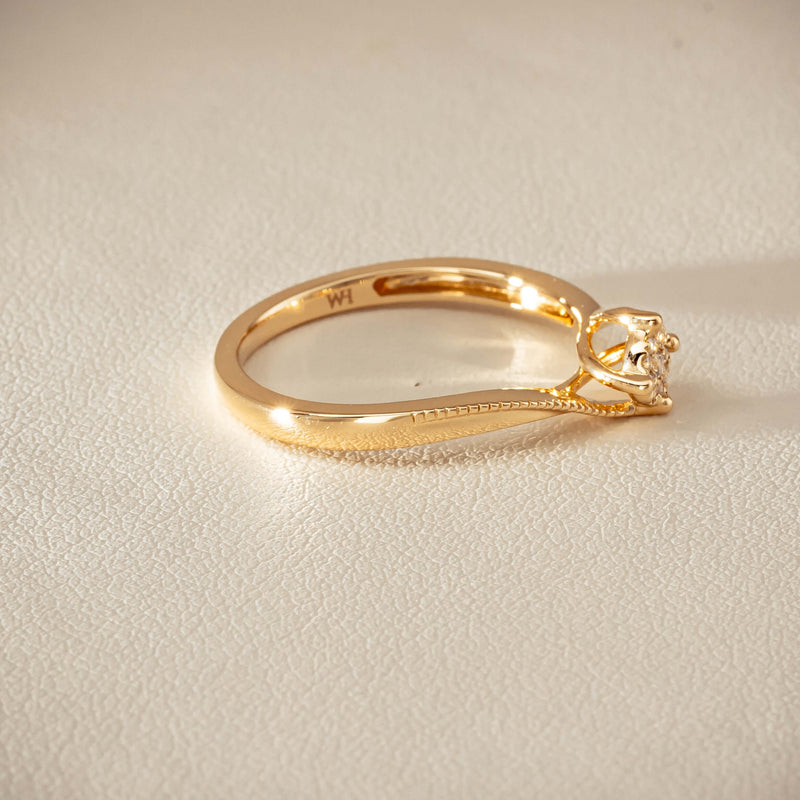 14ct Yellow Gold Diamond Tango Ring - Ring - Walker & Hall