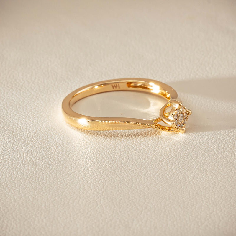 14ct Yellow Gold Diamond Tango Ring - Ring - Walker & Hall