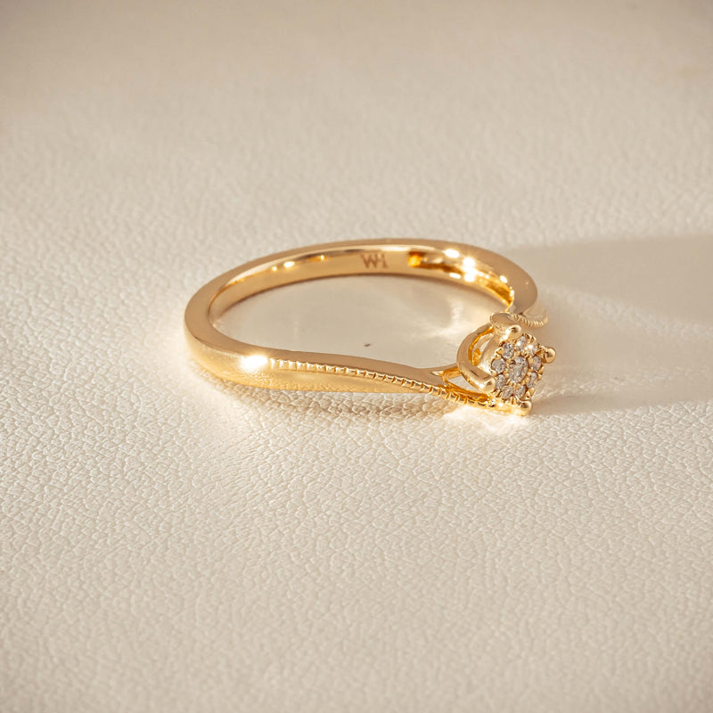 14ct Yellow Gold Diamond Tango Ring - Ring - Walker & Hall