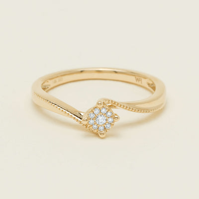 14ct Yellow Gold Diamond Tango Ring - Ring - Walker & Hall