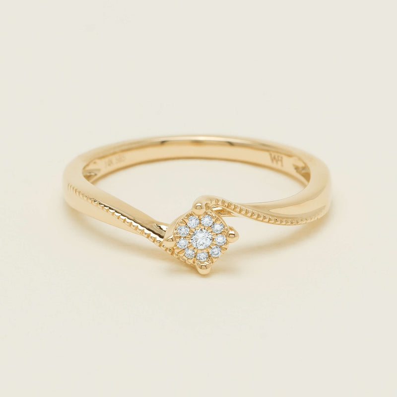 14ct Yellow Gold Diamond Tango Ring - Ring - Walker & Hall