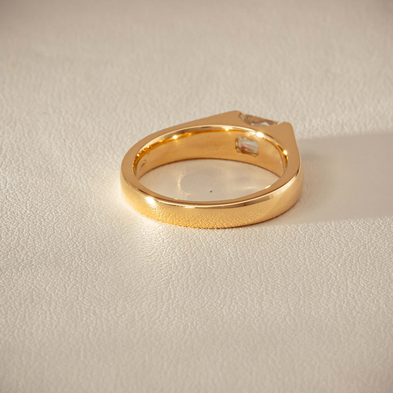 18ct Yellow Gold 1.00ct Emerald-Cut Diamond Astrid Ring - Ring - Walker & Hall