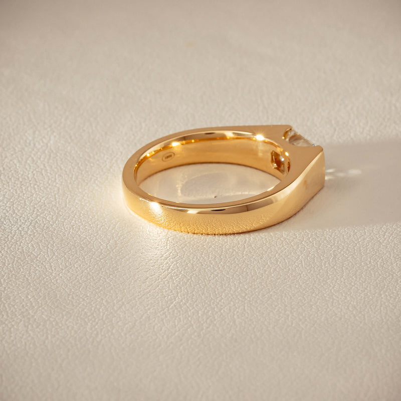 18ct Yellow Gold 1.00ct Emerald-Cut Diamond Astrid Ring - Ring - Walker & Hall