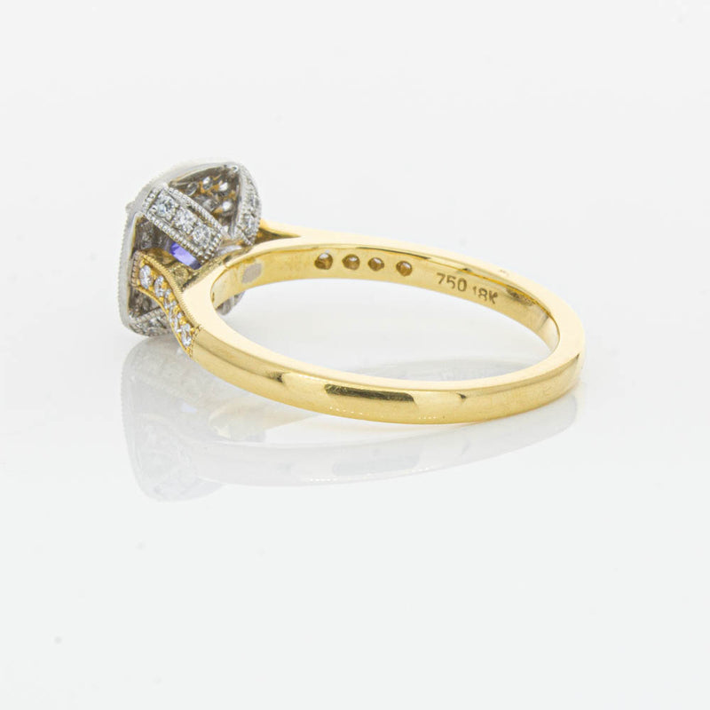 18ct Yellow & White Gold Tanzanite & Diamond Aurora Ring-Ring-Walker & Hall