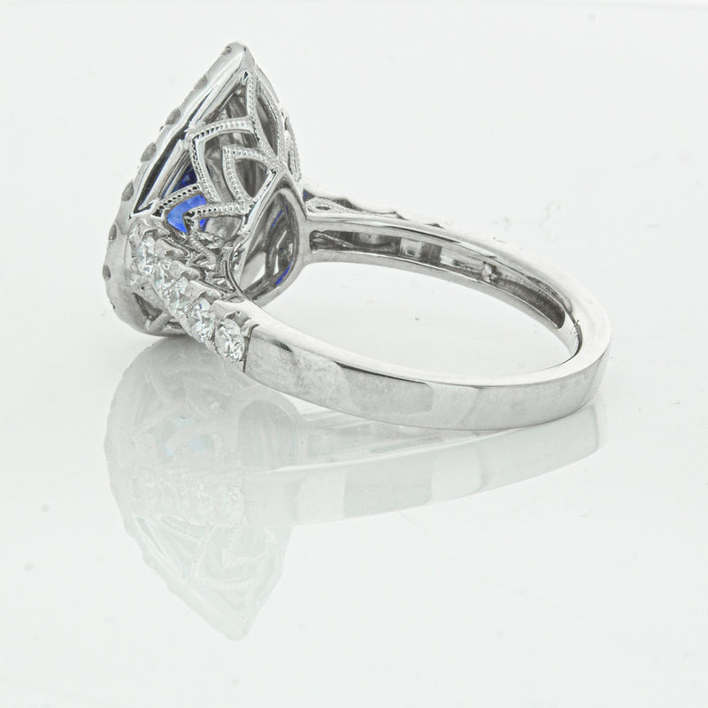 18ct White Gold Sapphire & Diamond Ring-Ring-Walker & Hall