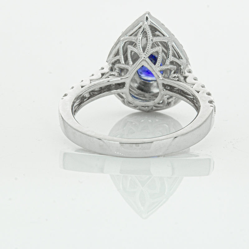 18ct White Gold Sapphire & Diamond Ring-Ring-Walker & Hall
