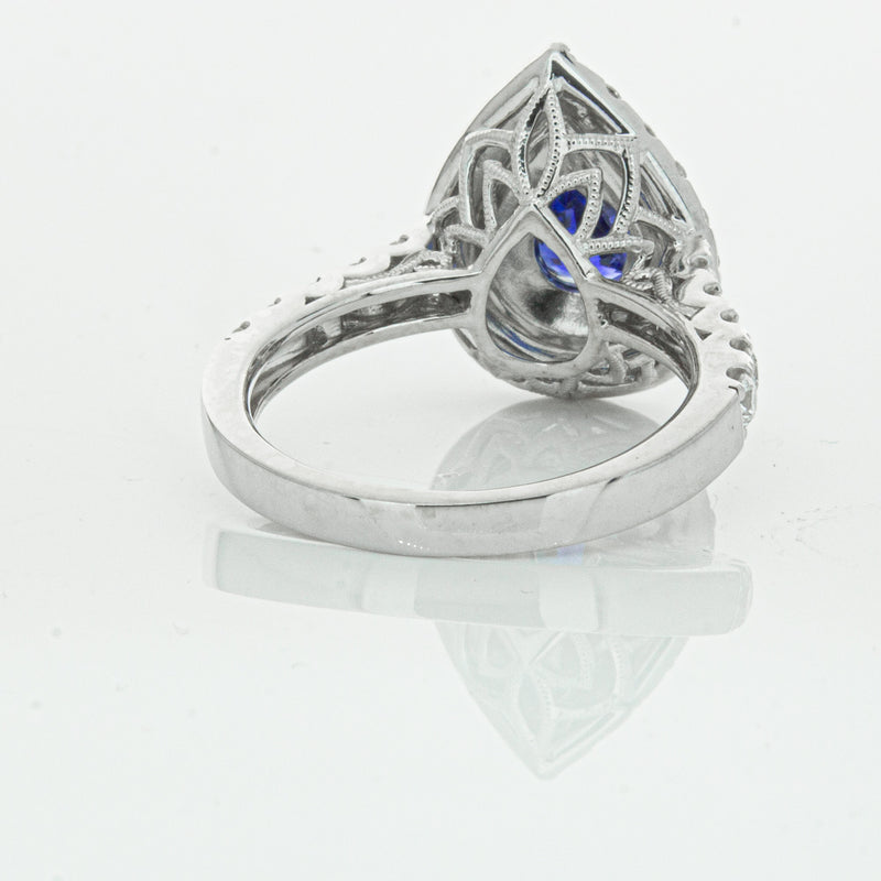 18ct White Gold Sapphire & Diamond Ring-Ring-Walker & Hall