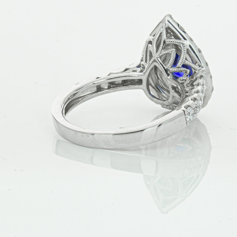 18ct White Gold Sapphire & Diamond Ring-Ring-Walker & Hall