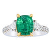 18ct White & Yellow Gold 2.67ct Emerald & Diamond Ring-Ring-Walker & Hall