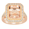 18ct Rose Gold 3.76ct Morganite & Diamond Ring-Walker & Hall