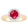 18ct Yellow Gold 1.38ct Ruby & Diamond Eclipse Ring-Ring-Walker & Hall