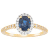 18ct Yellow Gold 1.08ct Sapphire & Diamond Mini Sierra Ring-Ring-Walker & Hall