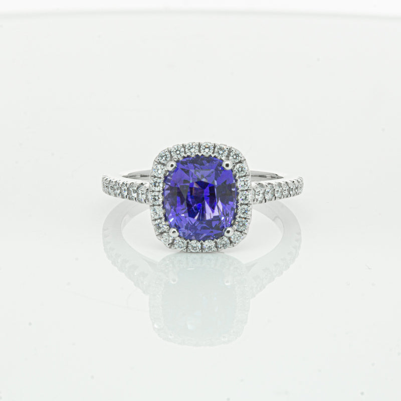 18ct White Gold Sapphire & Diamond Sierra Ring-Ring-Walker & Hall