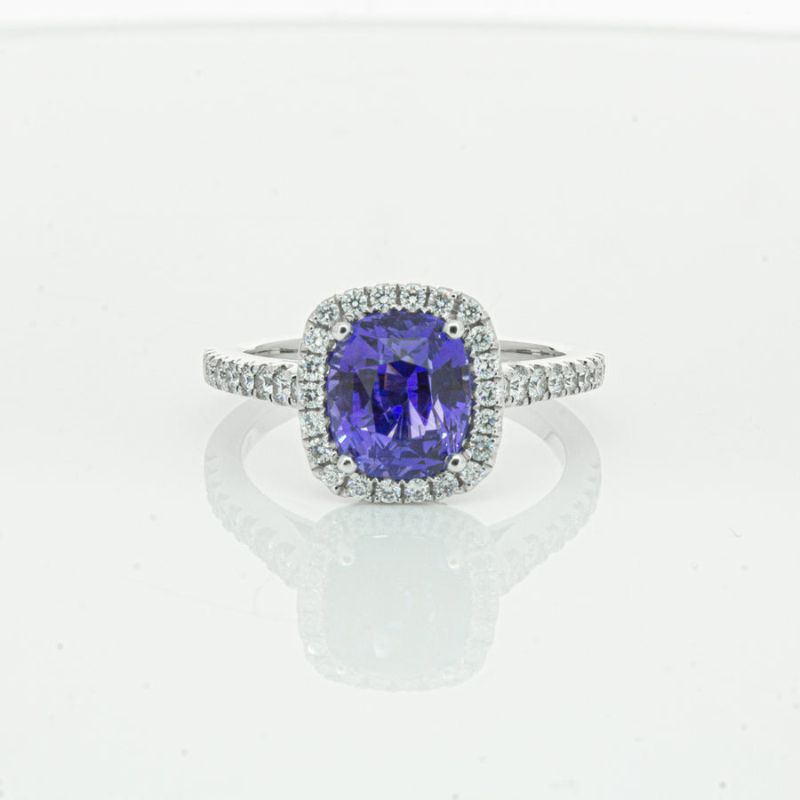 18ct White Gold Sapphire & Diamond Sierra Ring-Ring-Walker & Hall