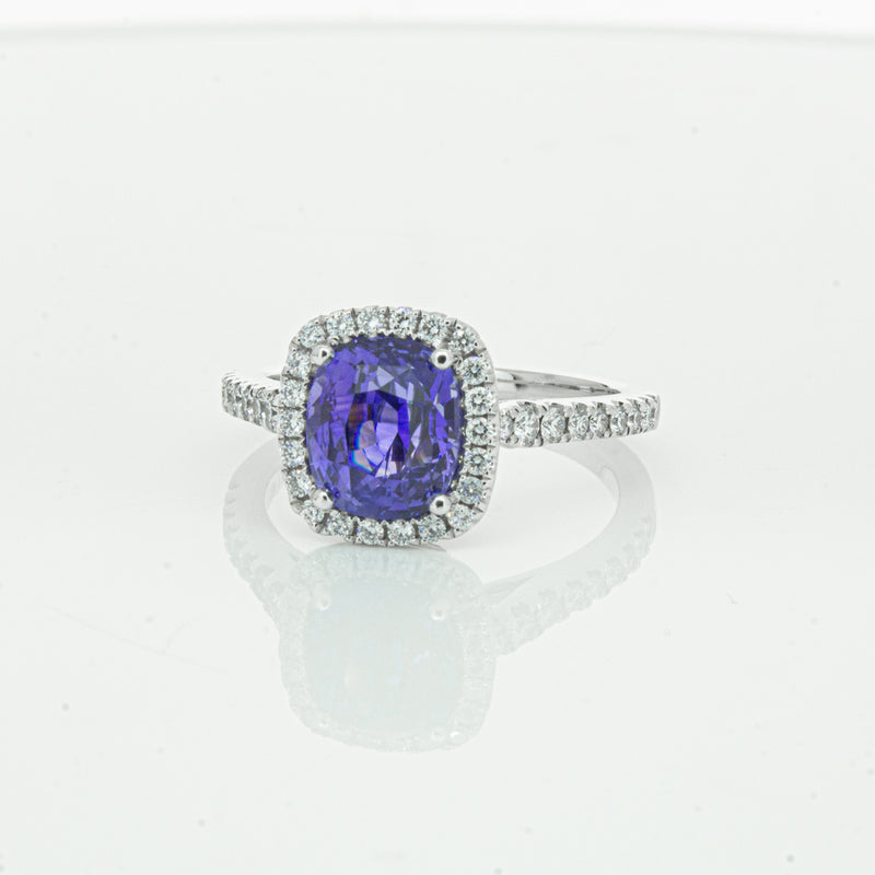 18ct White Gold Sapphire & Diamond Sierra Ring-Ring-Walker & Hall