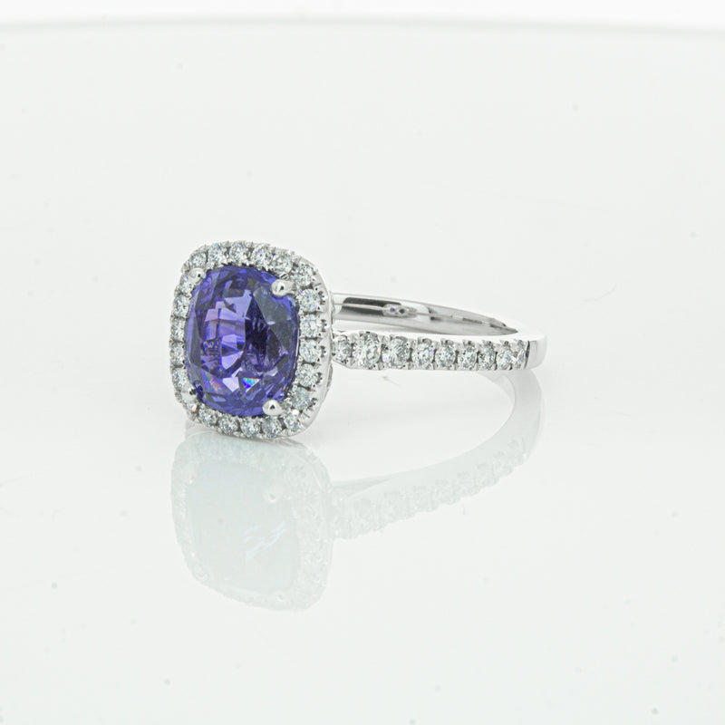 18ct White Gold Sapphire & Diamond Sierra Ring-Ring-Walker & Hall
