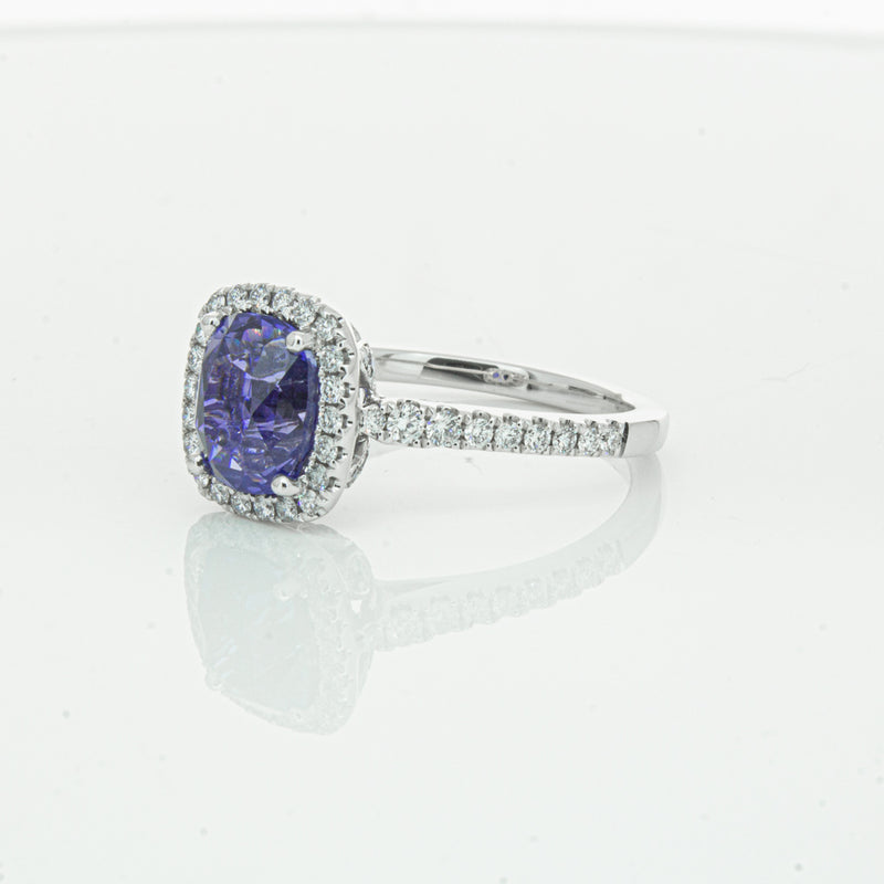 18ct White Gold Sapphire & Diamond Sierra Ring-Ring-Walker & Hall