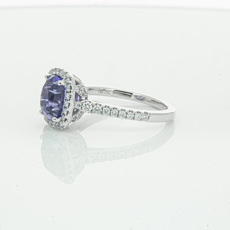 18ct White Gold Sapphire & Diamond Sierra Ring-Ring-Walker & Hall