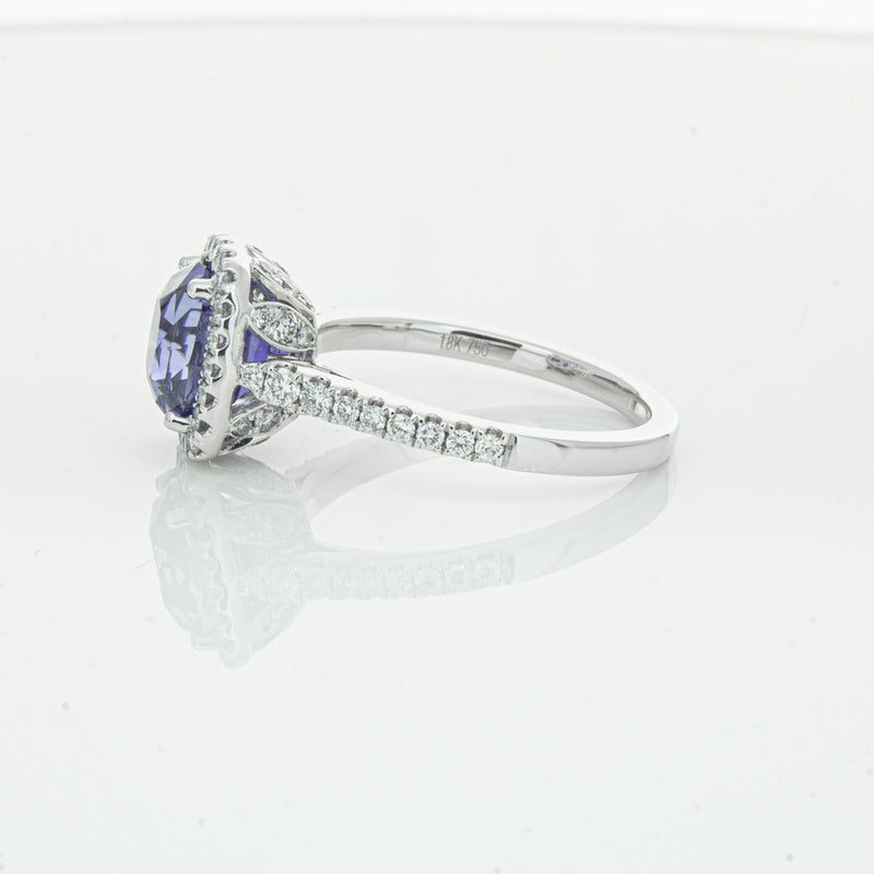 18ct White Gold Sapphire & Diamond Sierra Ring-Ring-Walker & Hall